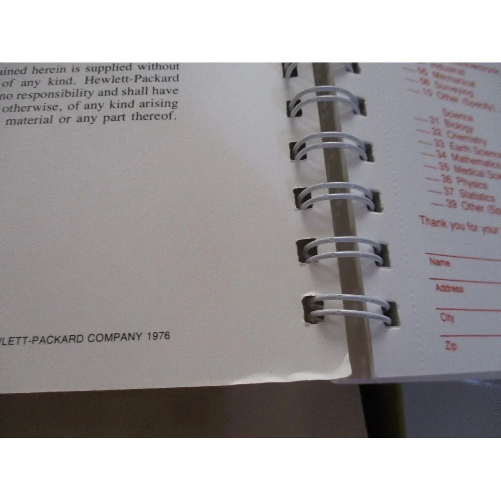Vintage Hewlett Packard HP-67/HP-97 Stat Pac 1 REV 5/77 Never Used